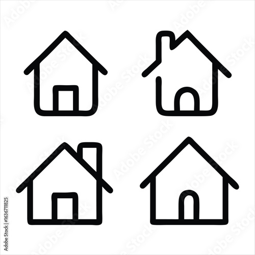 home icon silhouette vector style