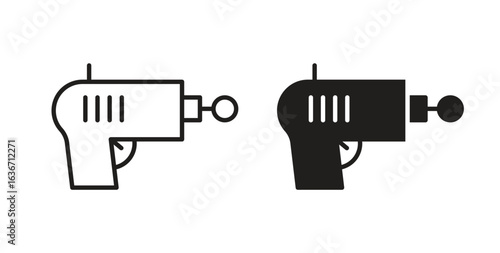 Blaster icon symbol, sign, logo or emblems. silhouette. EPS 10.