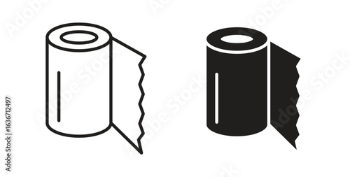 Bandage roll icon symbol, sign, logo or emblems. silhouette. EPS 10.