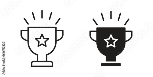 Achievement icon symbol, sign, logo or emblems. silhouette. EPS 10.