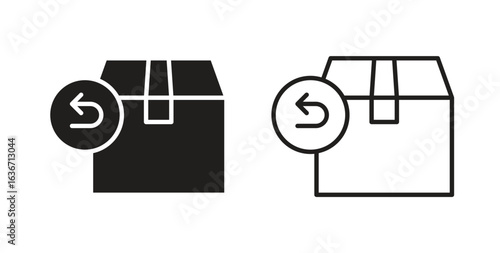 Return purchase icon symbol, sign, logo or emblems. silhouette. EPS 10.