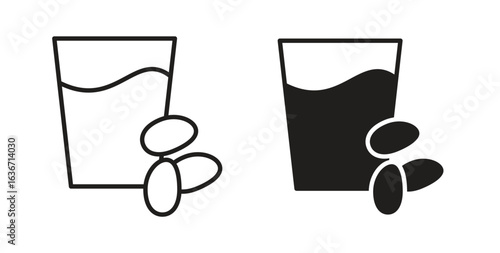 Ramadan iftar icon symbol, sign, logo or emblems. silhouette. EPS 10.