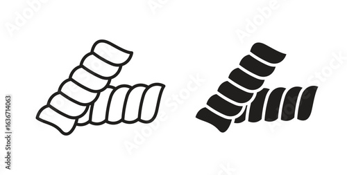 Pasta icon symbol, sign, logo or emblems. silhouette. EPS 10.