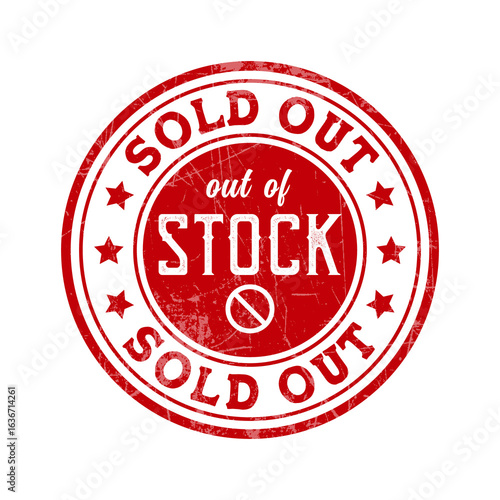 Sold Out Stamp and Out Of Stock Badge Design