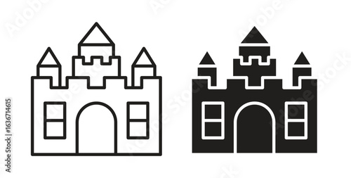 Castle icon symbol, sign, logo or emblems. silhouette. EPS 10.