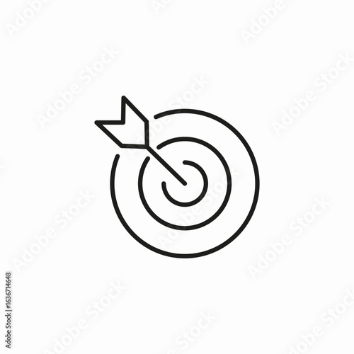 target with arrow icon sign vector