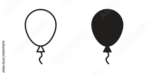 Balloon icon symbol, sign, logo or emblems. silhouette. EPS 10.