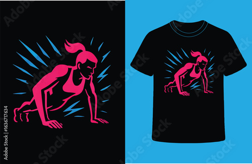 Work Hard T-shirt Design. Motivational Gym Slogan with Kettlebell. Distressed Style Vector Graphic.


