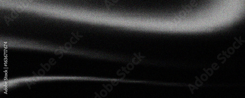 Black dark gray blue abstract elegant background. Drapery. Curtain. Fabric material. Soft folds. Wave stripe line. Gradient. Empty space. black background