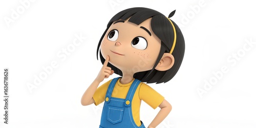 3D Render of a Pensive Girl...