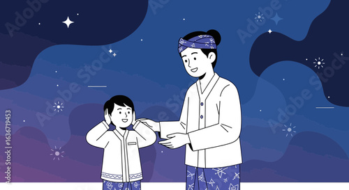 Father Comforts Son Who is Scared Of the Sound of Fireworks at Night
