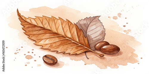 Autumn Leaves and Coffee Be...