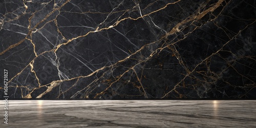Black Gold Marble Wall Text...