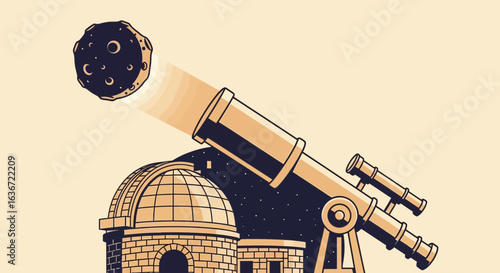 Exploring Cosmic Wonders Telescope Observing Celestial Bodies and Observatory