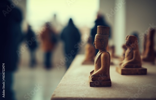 Exploring ancient Chinese artifacts in a museum exhibition showcasing cultural heritage and artistic craftsmanship