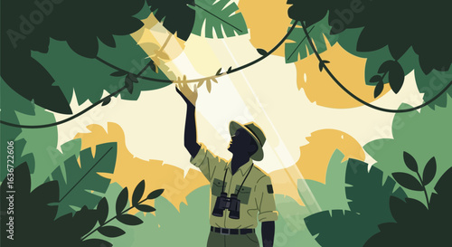 Exploring The Jungle Underneath Sunlight With Exotic Tropical Leaves