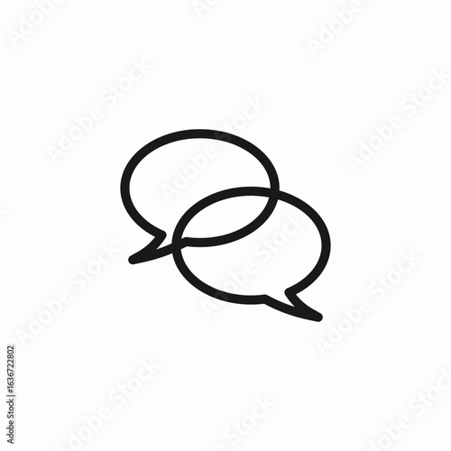 discussion chat bubbles icon sign vector