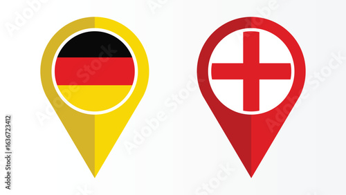 Illustration Vector Featuring Germany and England Identity