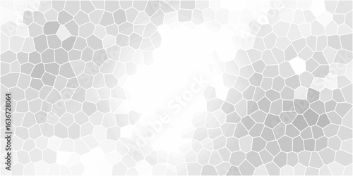 Abstract light white grey gradient with white stoke toned hexagon textured background. Simply Gentle, stained glass texture, light pattern graphic design for web, banner, templet vector background.	