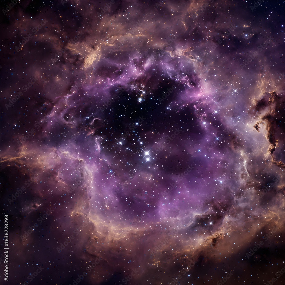 Fototapeta premium Soft Violet Halo Surrounding a Newborn Star Cluster
