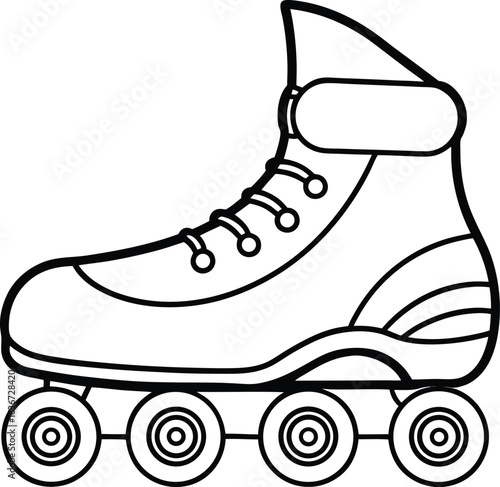 Rollerblade line art