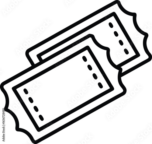 Two bus tickets graphic 