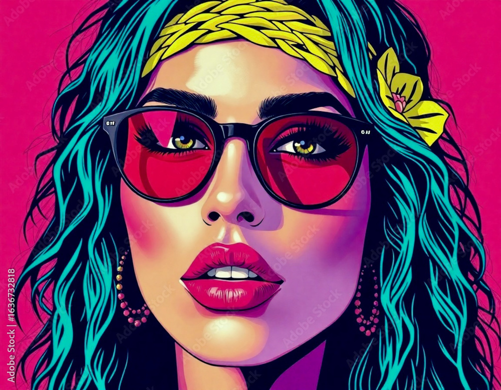 Fototapeta premium Woman with sunglasses 