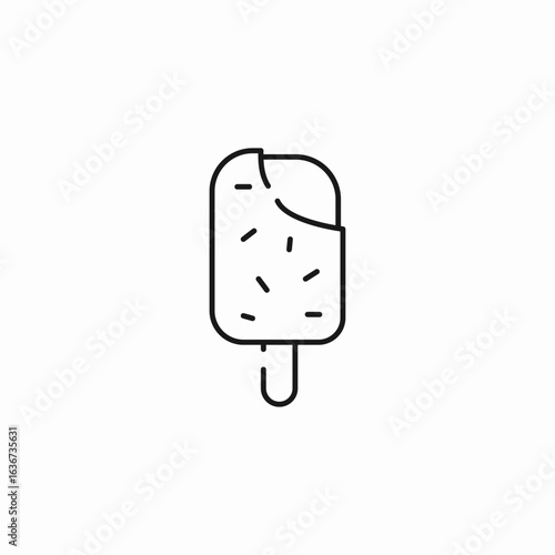 ice cream sprinkles stick icon sign vector