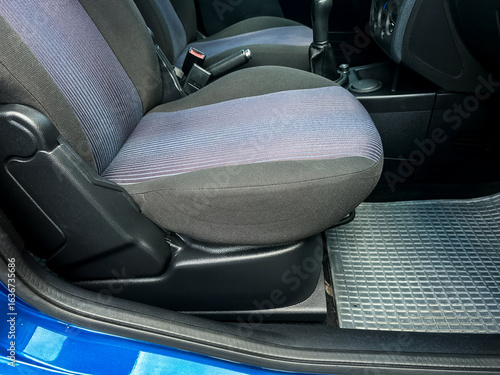 Wallpaper Mural This image presents a closeup view of a contemporary car seat interior design showcasing its stylish fabric choices and wellthoughtout ergonomic structure for maximum comfort and aesthetic appeal Torontodigital.ca