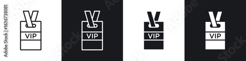 VIP neck tag icon vector - Sign or Symbol collection