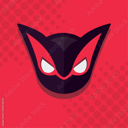 Dark villain mask style. Vector