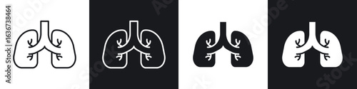 Lung icon vector - Sign or Symbol collection