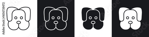 Little puppy icon vector - Sign or Symbol collection