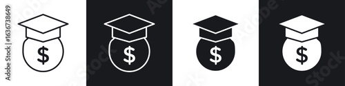 Education cost icon vector - Sign or Symbol collection