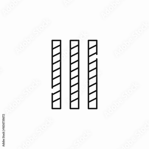 three wafer sticks icon sign vector