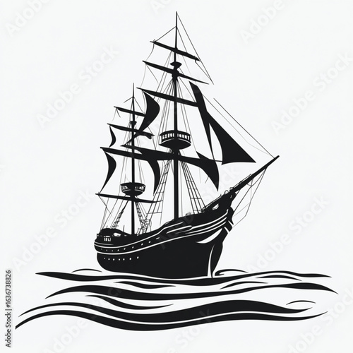pirate ship silhouette