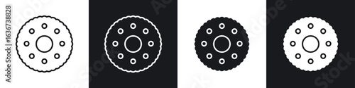 Biscuit icon vector - Sign or Symbol collection