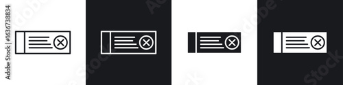 Bounced check icon vector - Sign or Symbol collection