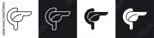 pancreas icon vector - Sign or Symbol collection
