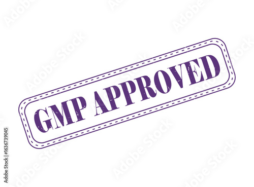 Purple GMP Approved Rubber Stamp for Standard and Regulation Approval