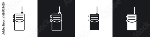 Walkie talkie icon vector - Sign or Symbol collection