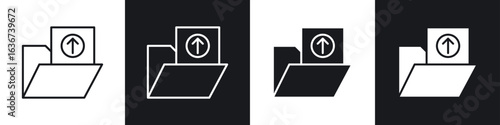 Upload file icon vector - Sign or Symbol collection