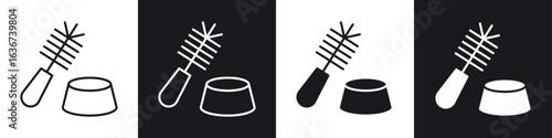 Toilet brush icon vector - Sign or Symbol collection