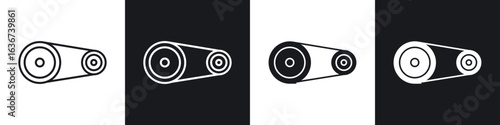 Timing belt icon vector - Sign or Symbol collection