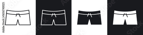 Swim shorts icon vector - Sign or Symbol collection