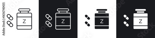 Sleeping pills icon vector - Sign or Symbol collection