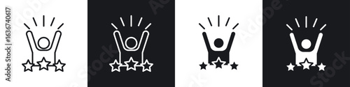 Self confidence icon vector - Sign or Symbol collection