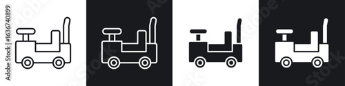 Pushing car icon vector - Sign or Symbol collection