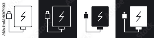 Power bank icon vector - Sign or Symbol collection