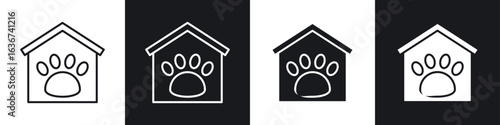 Pet shelter icon vector - Sign or Symbol collection